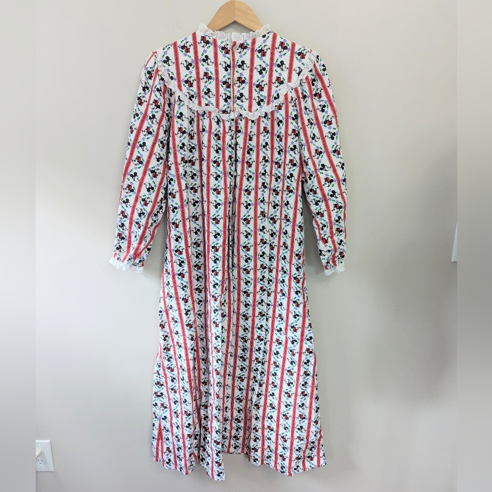 Vintage Lanz Of Salzberg Disney Mickey Mouse Flannel Nightgown Cottagecore